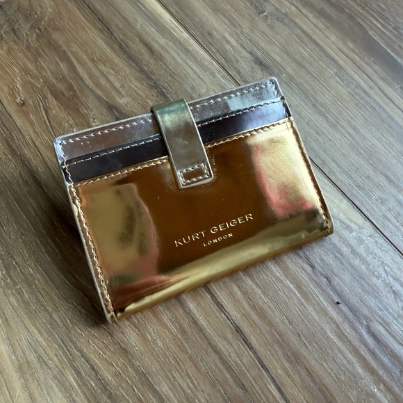 Kurt Geiger Gold Card Holder - Picture 3 of 5